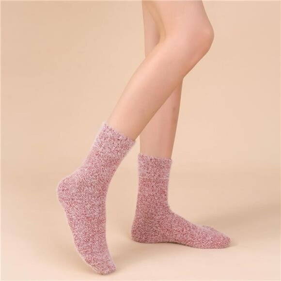 New 5 Pairs Fuzzy Soft Cozy Comfortable Socks for Women, Casual Sleep Comfy Sock - Picture 5 of 6